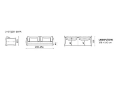 befame Bettsofa Carmen 3-Sitzer Boston 17 A 230-256><noscript><img width=