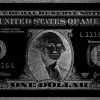 mutoni art Bild Dollar Washington Silver Glam 90X200> Mutoniart