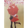 KARE Design Bild Touched Flower Couple Gold Pink 100X80Cm> Ölbilder