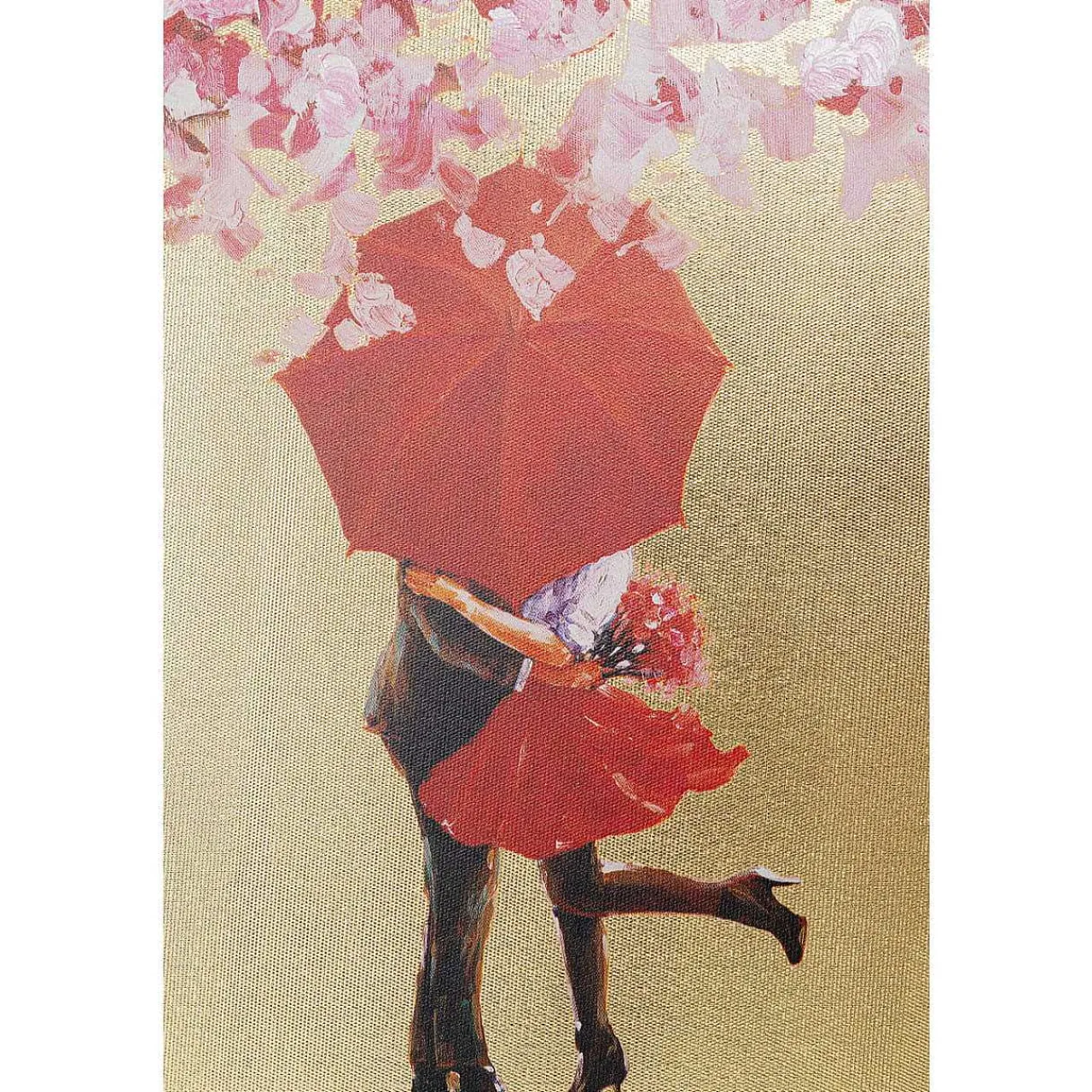 KARE Design Bild Touched Flower Couple Gold Pink 100X80Cm> Ölbilder