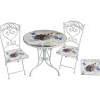mutoni pleasure Bistro-Set Floral Stahl Altweiss> Balkon-Sets