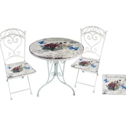 mutoni pleasure Bistro-Set Floral Stahl Altweiss><noscript><img width=