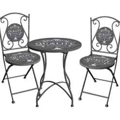 mutoni pleasure Bistro-Set Royal Stahl Grau> Balkon-Sets