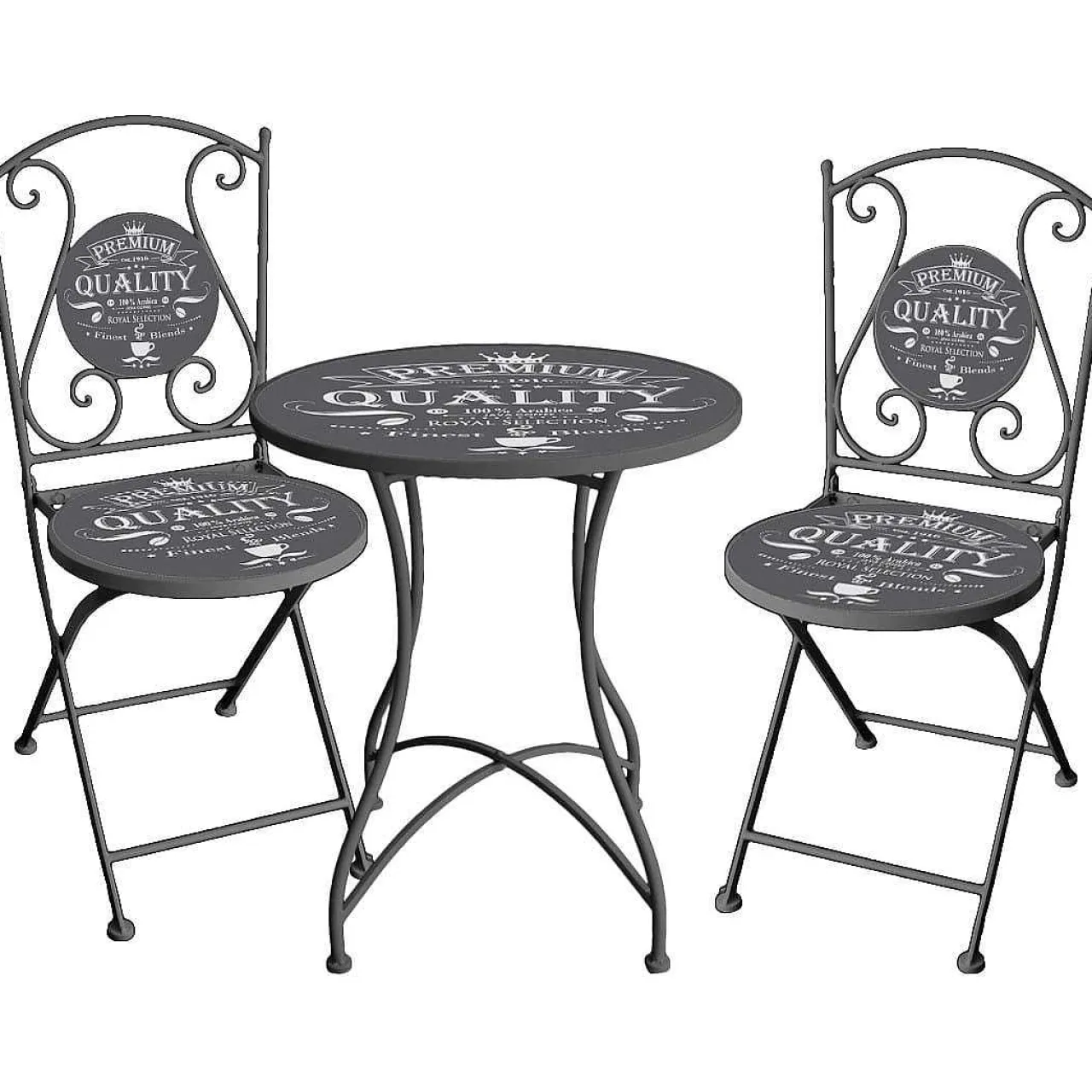 mutoni pleasure Bistro-Set Royal Stahl Grau> Balkon-Sets