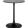 Richmond Interiors Bistrotisch Carlten Marmor Schwarz Rund 65> Bistrotische