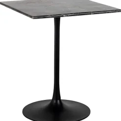 Richmond Interiors Bistrotisch Carlten Marmor Schwarz Quadratisch 65> Bistrotische