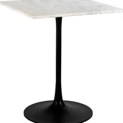 Richmond Interiors Bistrotisch Carlten Marmor Weiss Quadratisch 65> Bistrotische