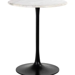 Richmond Interiors Bistrotisch Carlten Marmor Weiss Rund 65> Bistrotische