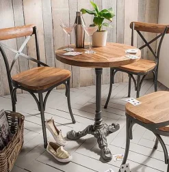 mutoni vintage Bistrotisch Im Kolonialstil Rund Legends> Bistrotische