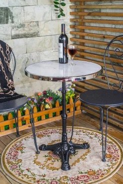 mutoni sweet home Bistrotisch Marmor Rund Weiss 57X57><noscript><img width=