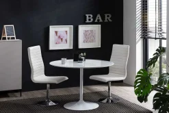 mutoni casual Bistrotisch Rund Weiss Hochglanz 110X110Cm> Bistrotische