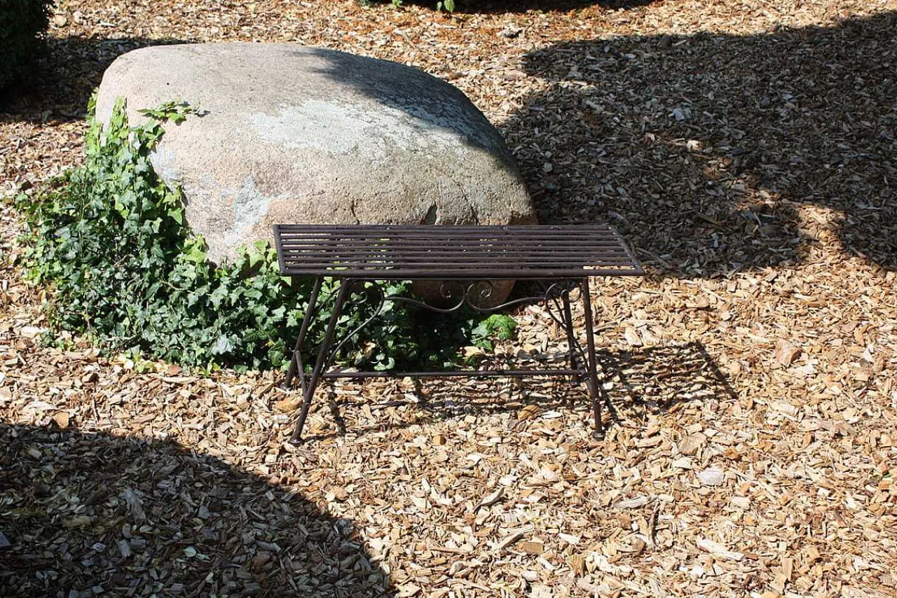 mutoni pleasure Blumenbank Lorin Stahl Schwarzbraun 83> Gartendeko