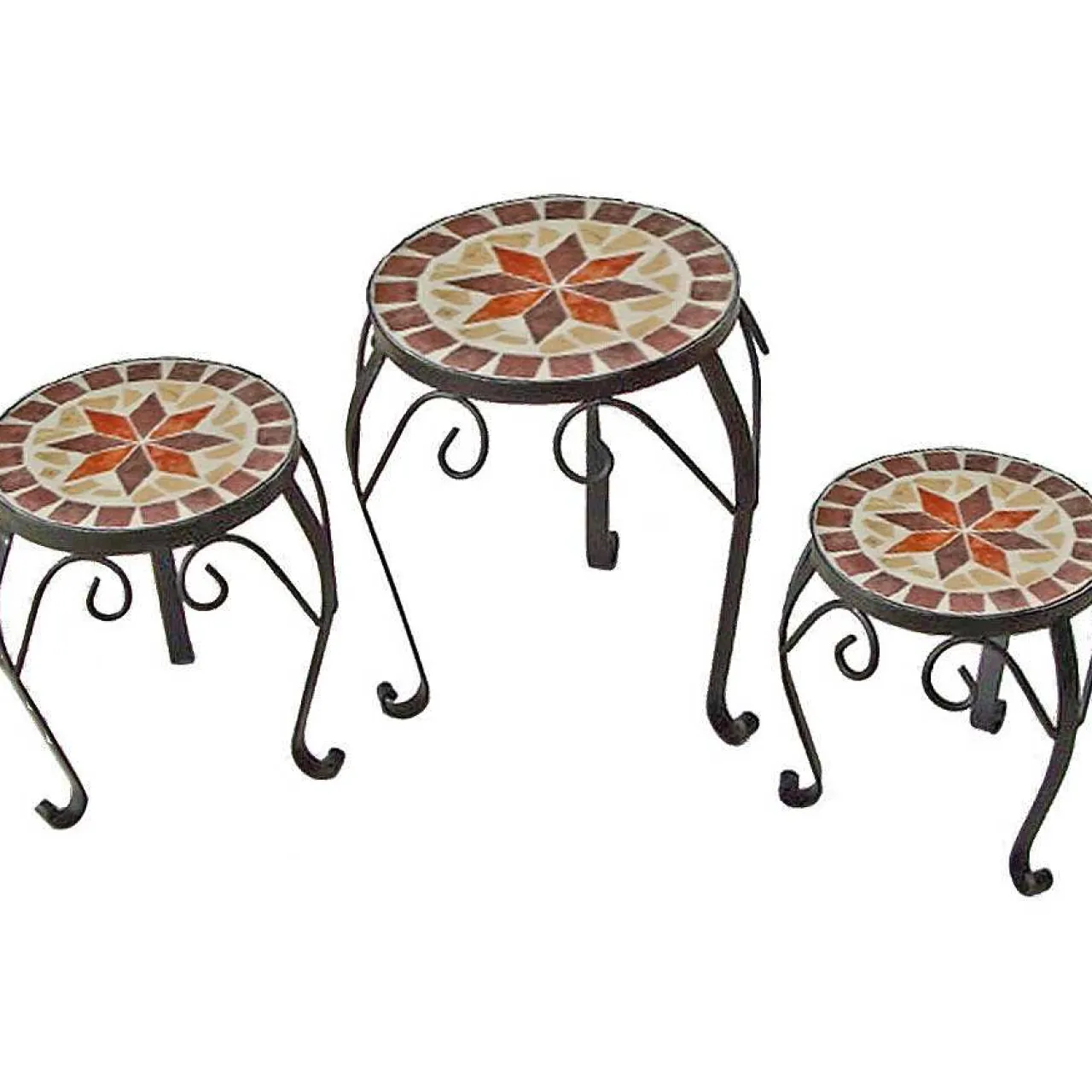 mutoni pleasure Blumenstander Fuji Mosaik Rund (3-Er Set)> Gartendeko