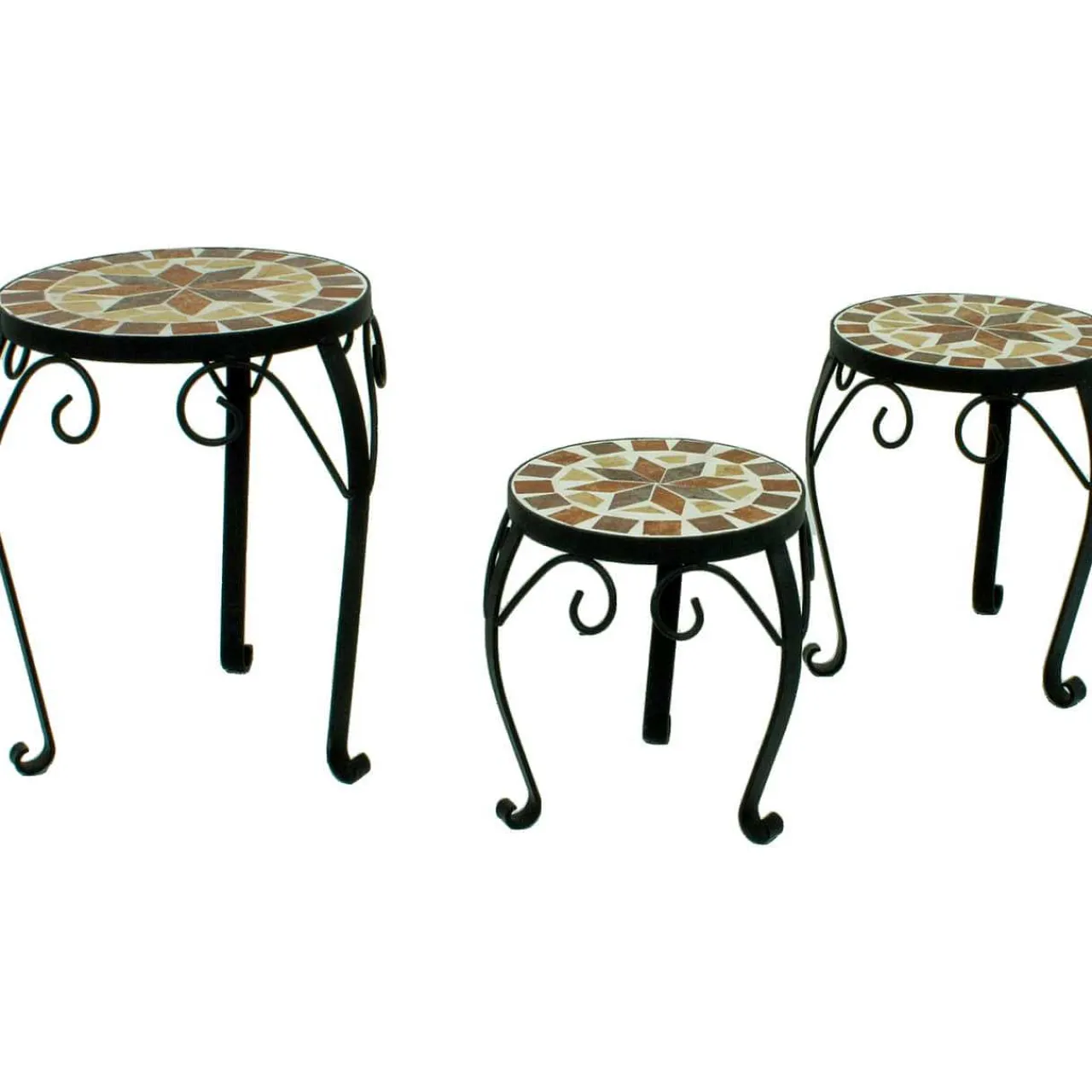 mutoni pleasure Blumenstander Fuji Mosaik Rund (3-Er Set)> Gartendeko
