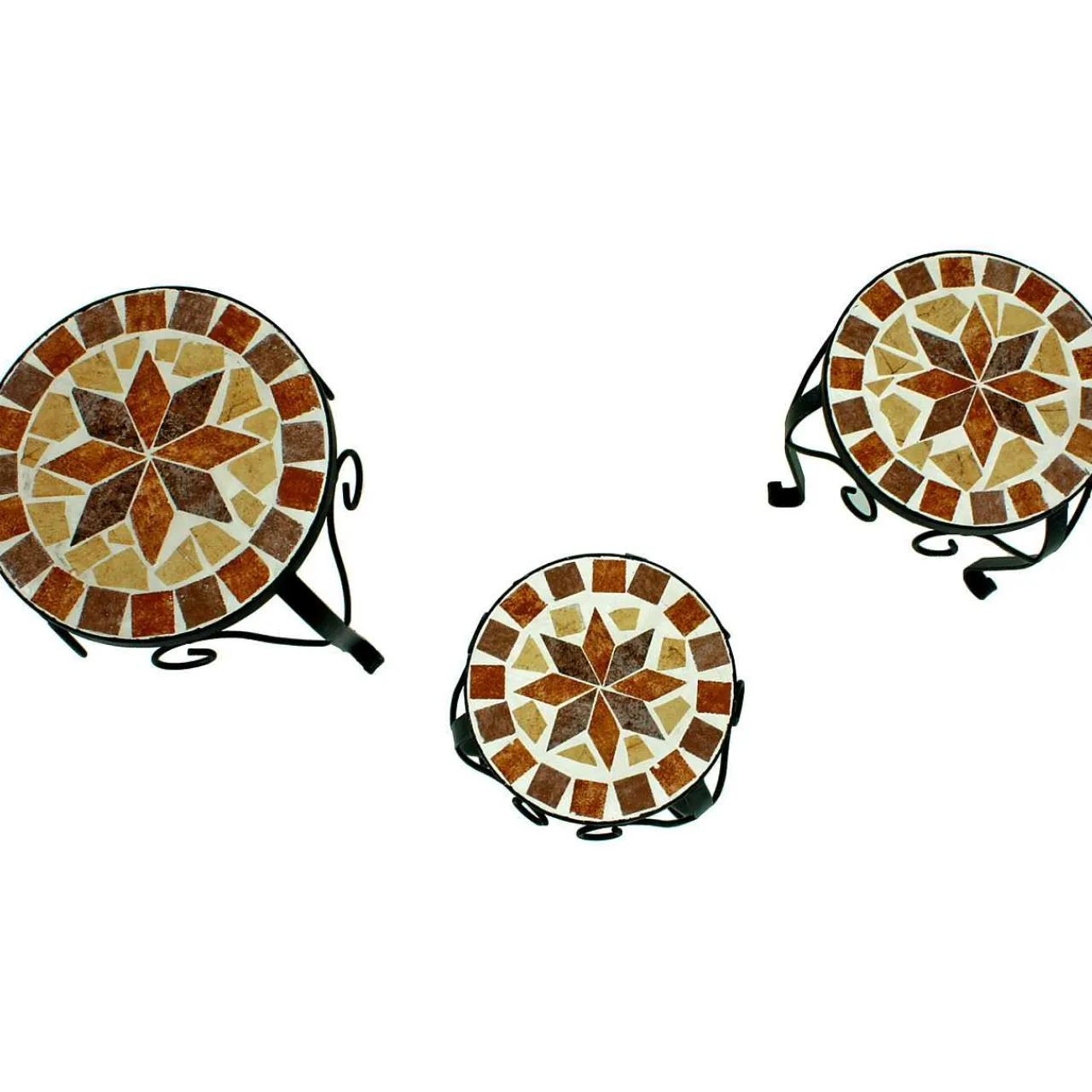 mutoni pleasure Blumenstander Fuji Mosaik Rund (3-Er Set)> Gartendeko