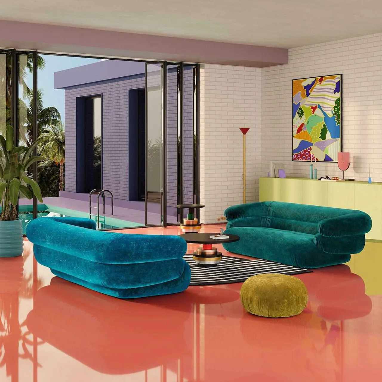 Bretz Sofa Poolside Blue Hour 250> Sofas