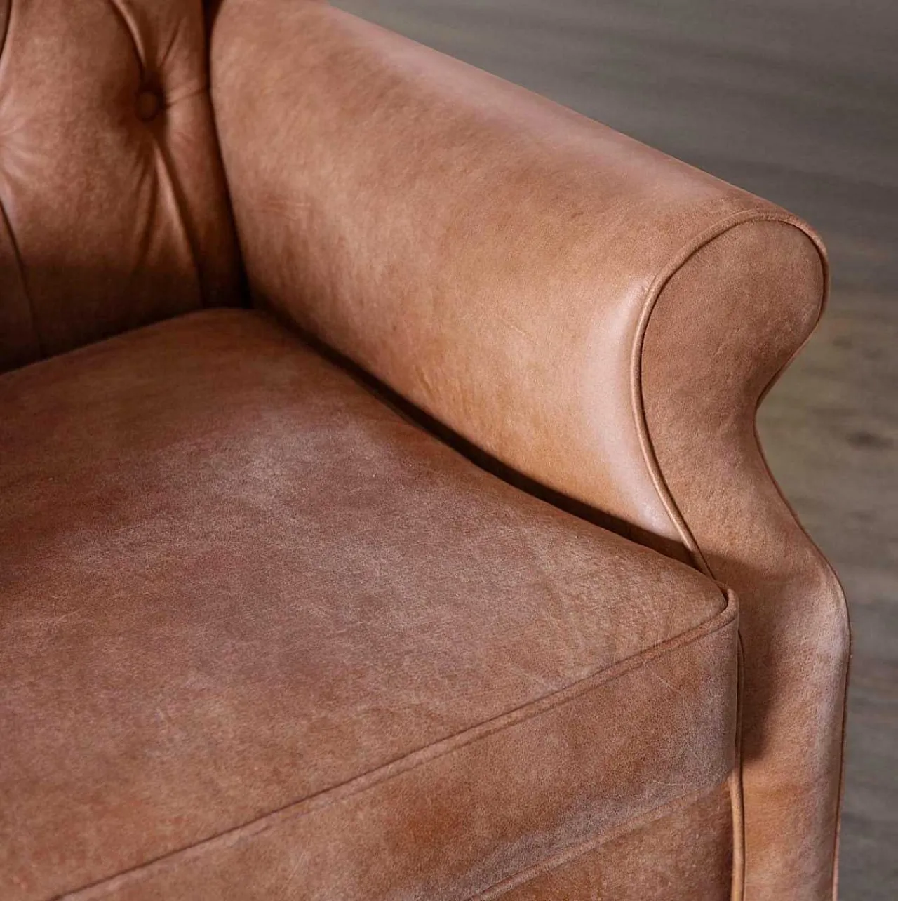 mutoni prime Chesterfield Ohrensessel Chelsea Cognac> Ohrensessel