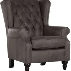 mutoni prime Chesterfield Ohrensessel Chelsea Grau><noscript><img width=