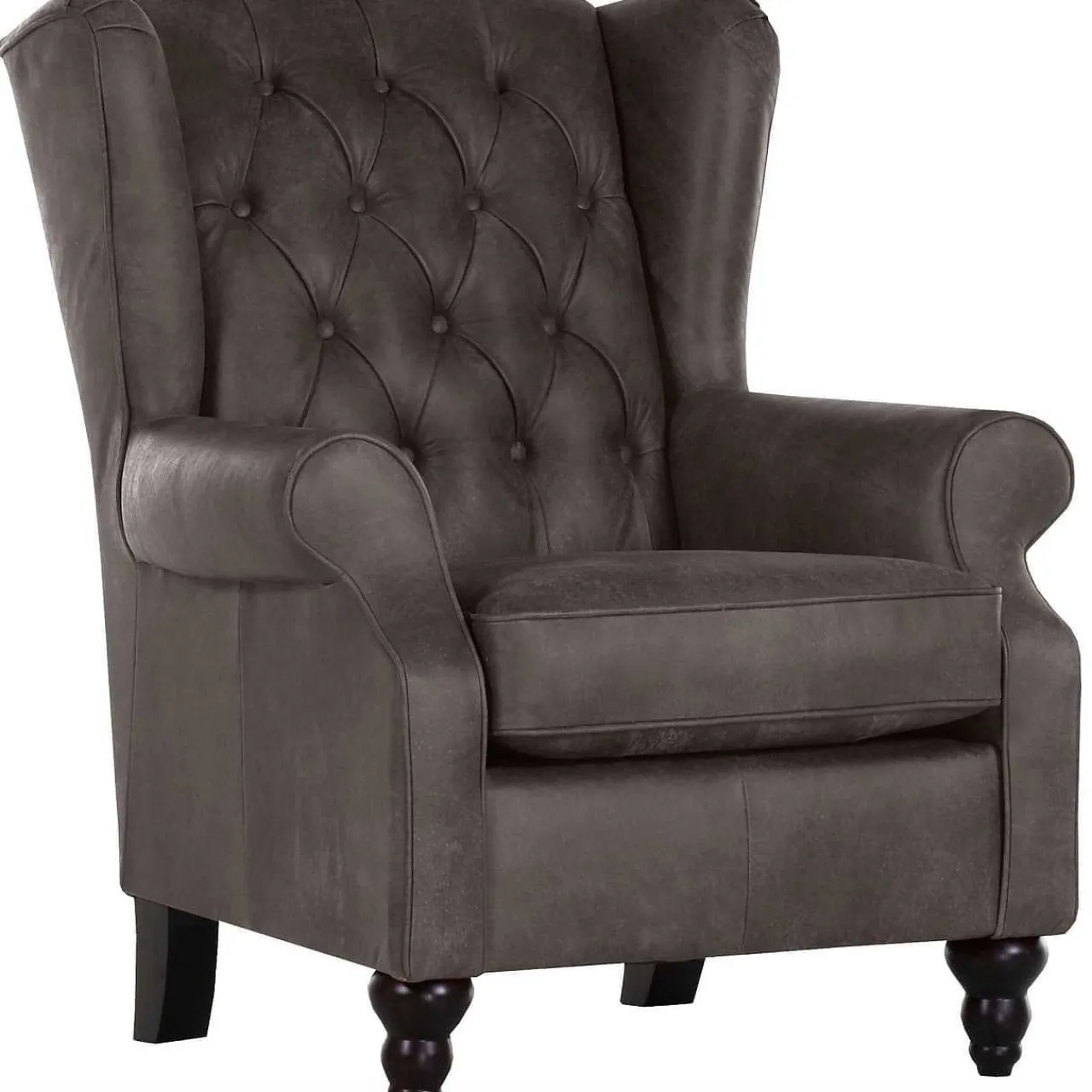 mutoni prime Chesterfield Ohrensessel Chelsea Grau> Ohrensessel