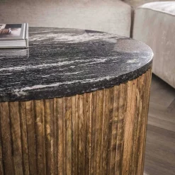 mutoni industrial Couchtisch Half Moon Midnight Marmor (2Er-Set)> Wohnzimmer
