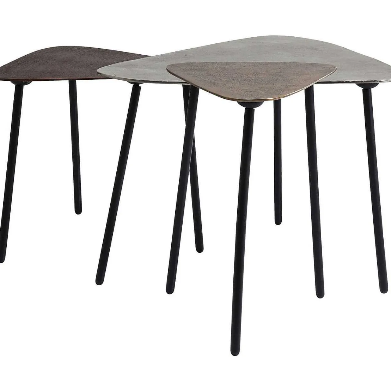 KARE Design Couchtisch Loft Triangle Vintage (3/Set)> Couchtische