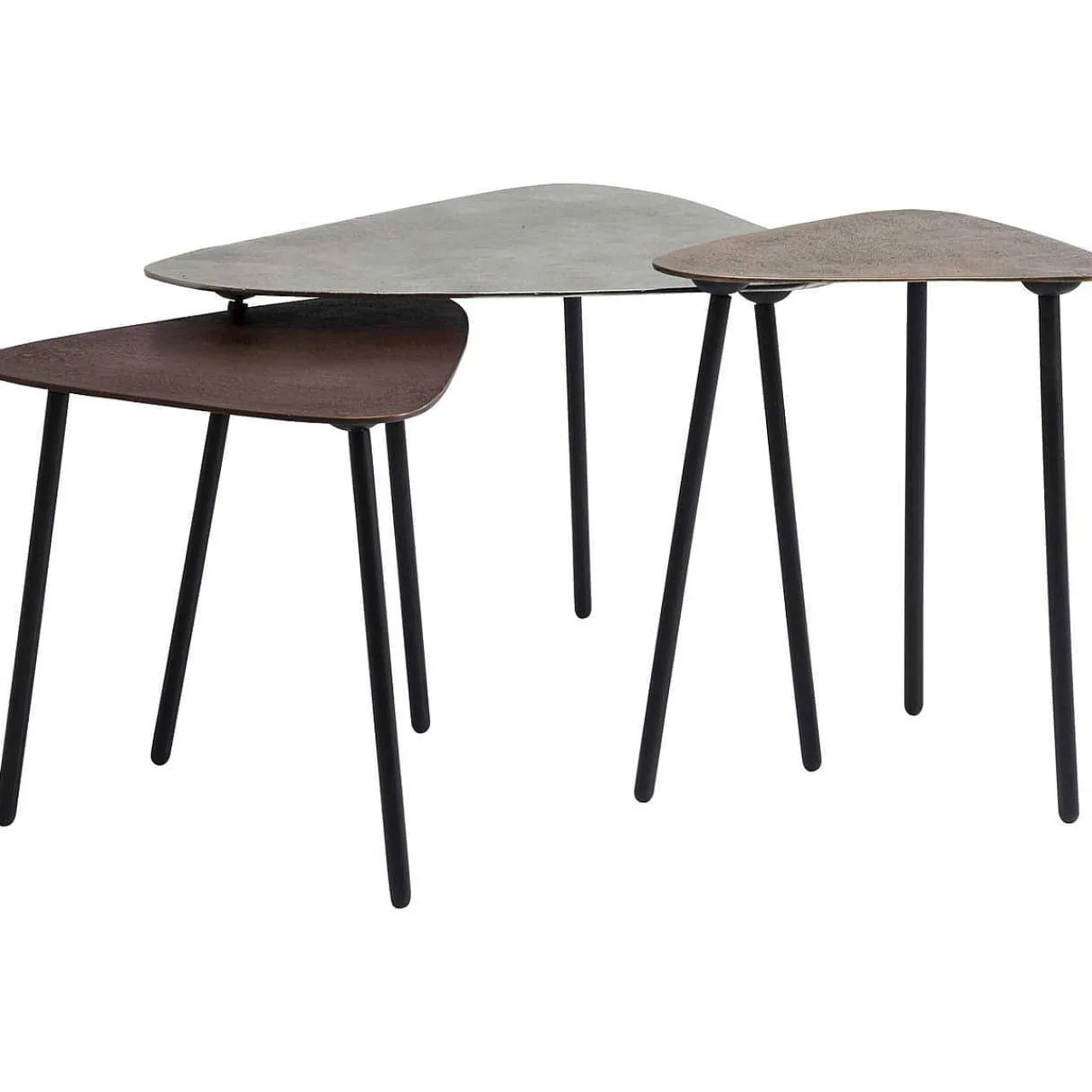 KARE Design Couchtisch Loft Triangle Vintage (3/Set)> Couchtische
