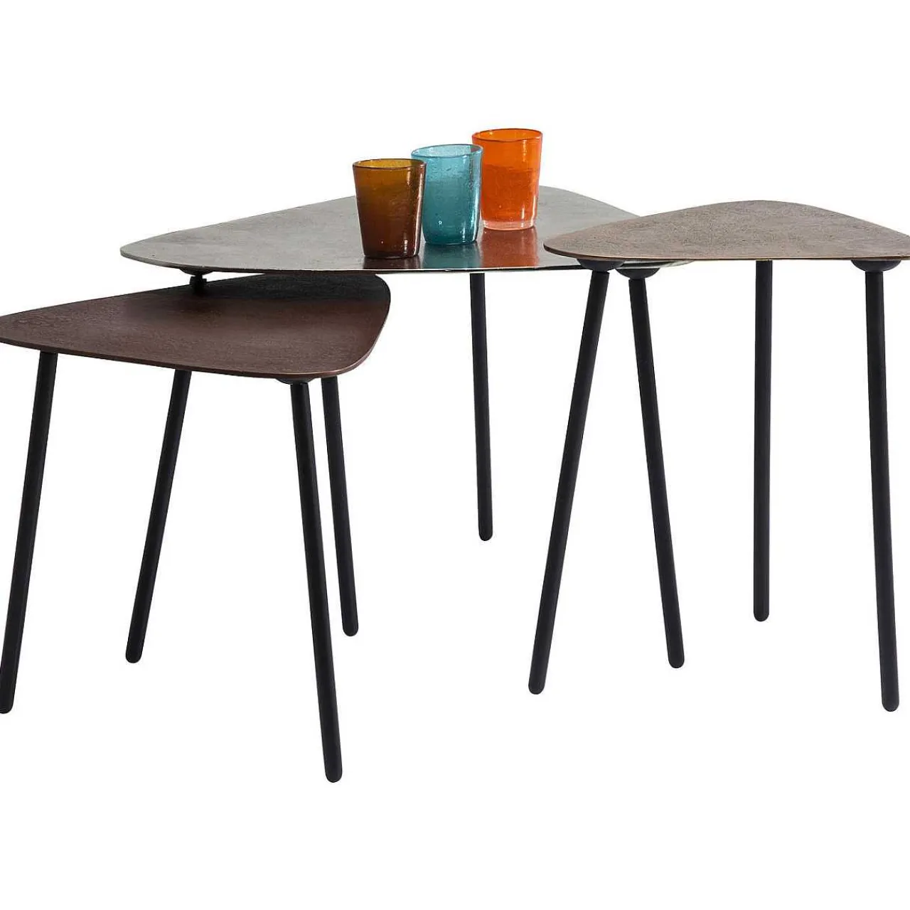 KARE Design Couchtisch Loft Triangle Vintage (3/Set)> Couchtische