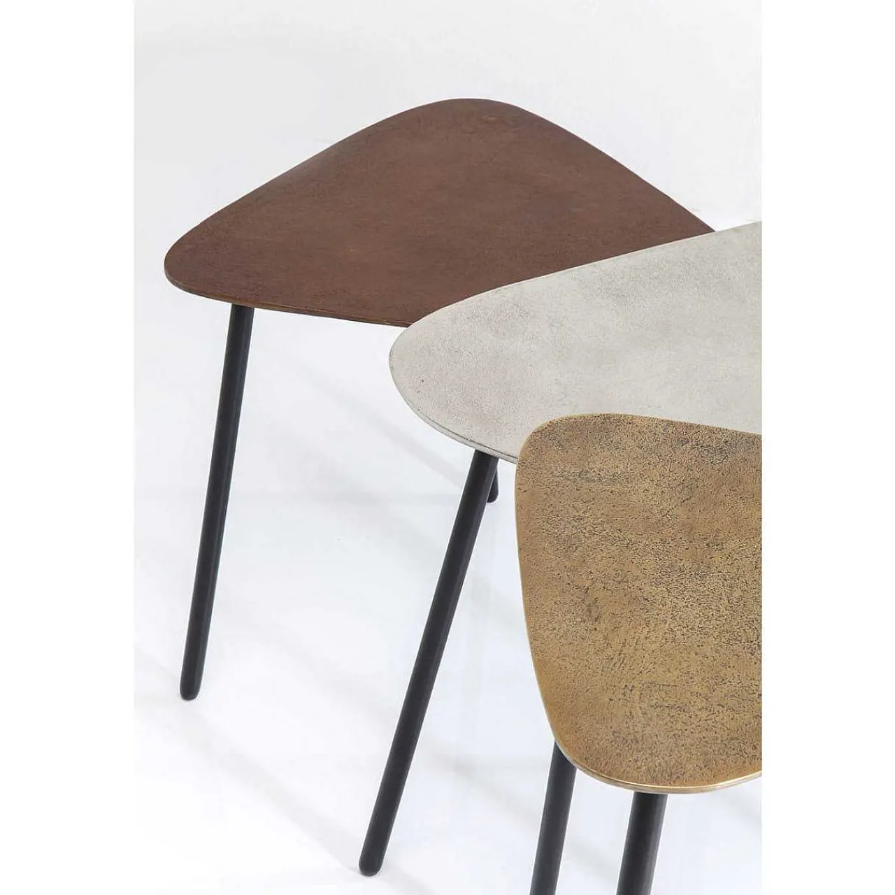 KARE Design Couchtisch Loft Triangle Vintage (3/Set)> Couchtische