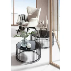KARE Design Couchtisch Wire Black (2Er-Set)><noscript><img width=