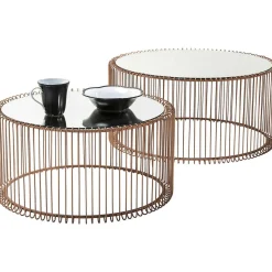 KARE Design Couchtisch Wire Copper (2/Set)><noscript><img width=
