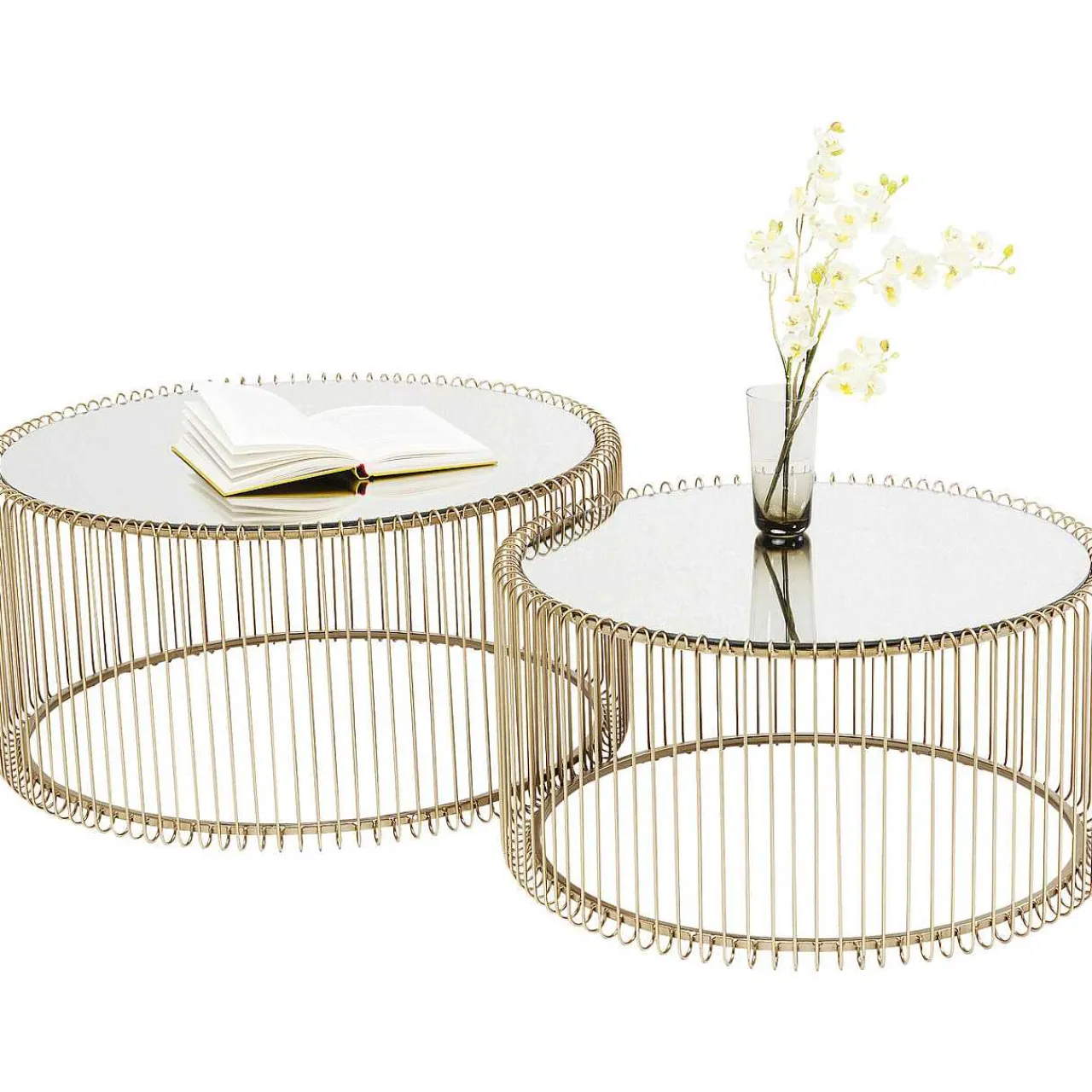KARE Design Couchtisch Wire Messing (2/Set)> Couchtische