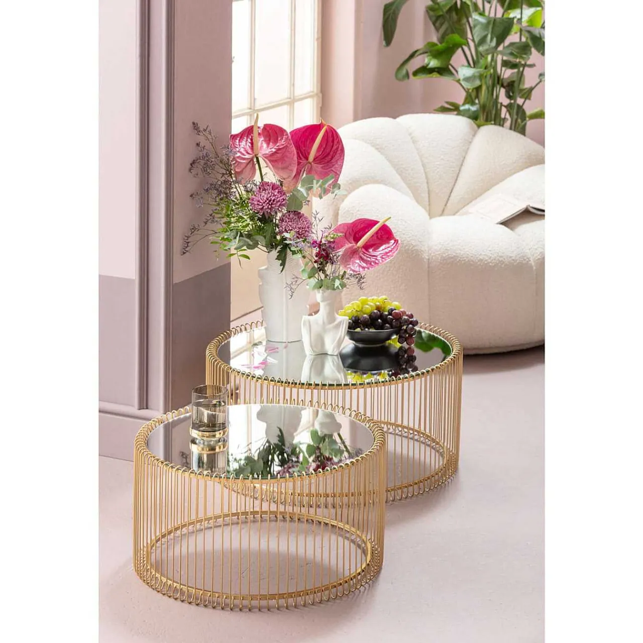 KARE Design Couchtisch Wire Messing (2/Set)> Couchtische
