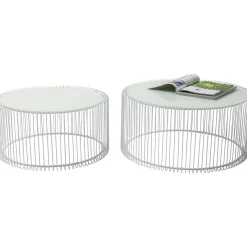 KARE Design Couchtisch Wire White (2/Set)><noscript><img width=