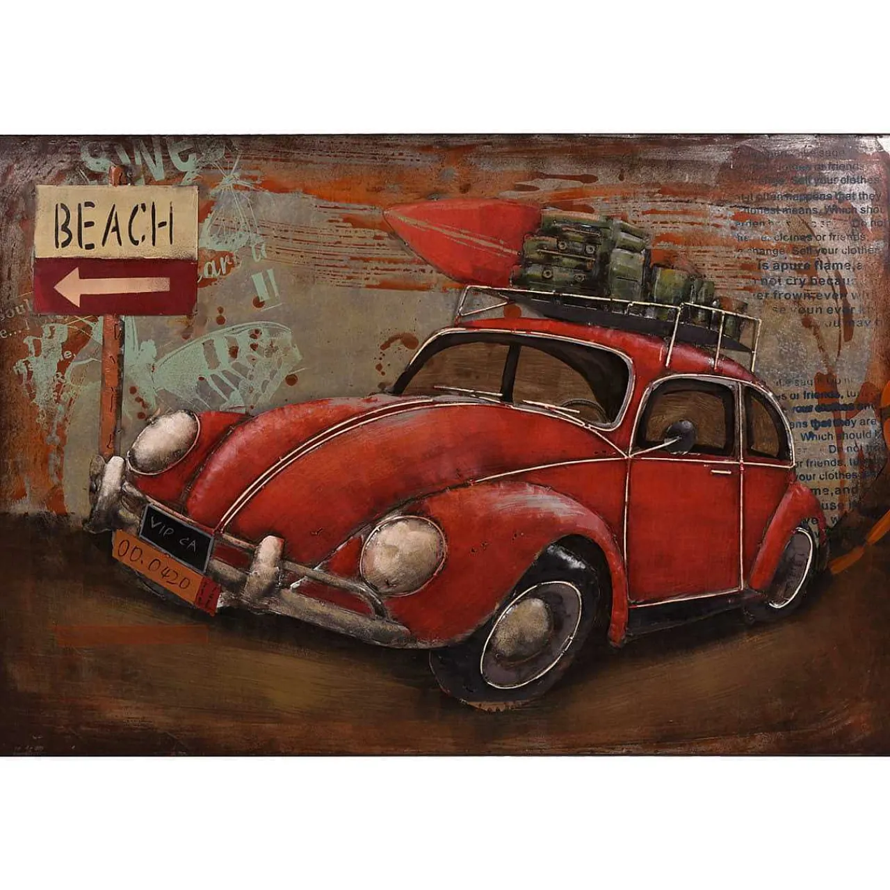 mutoni pleasure 3D Metallbild Auto Mit Gepack Visionik 120X80> Mutoniart