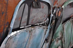 mutoni pleasure 3D Metallbild Blaue Autos Mit Parchen Visionik 120X80> Mutoniart