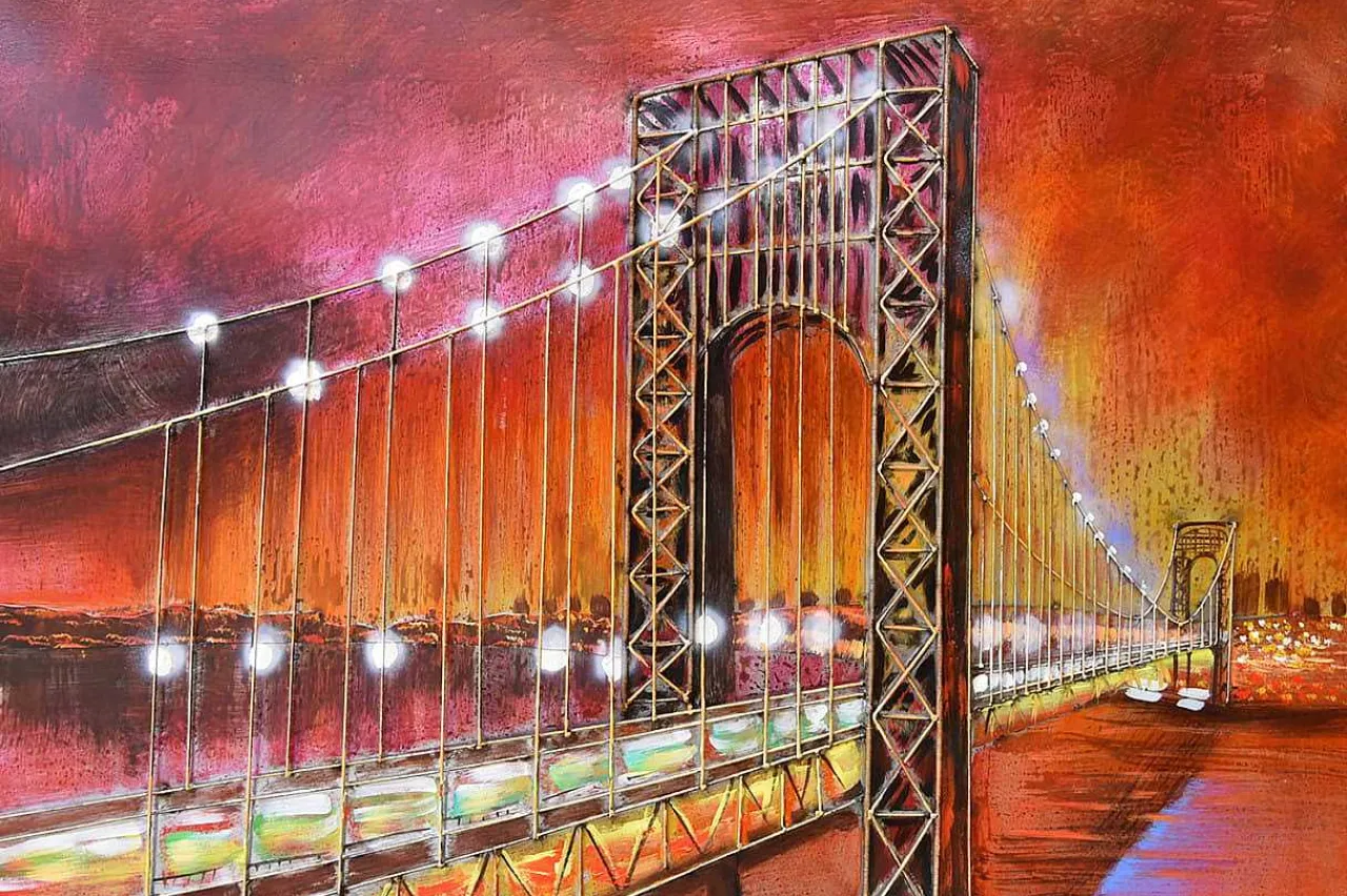 mutoni pleasure 3D Metallbild Brucke Visionik 120X80> Mutoniart