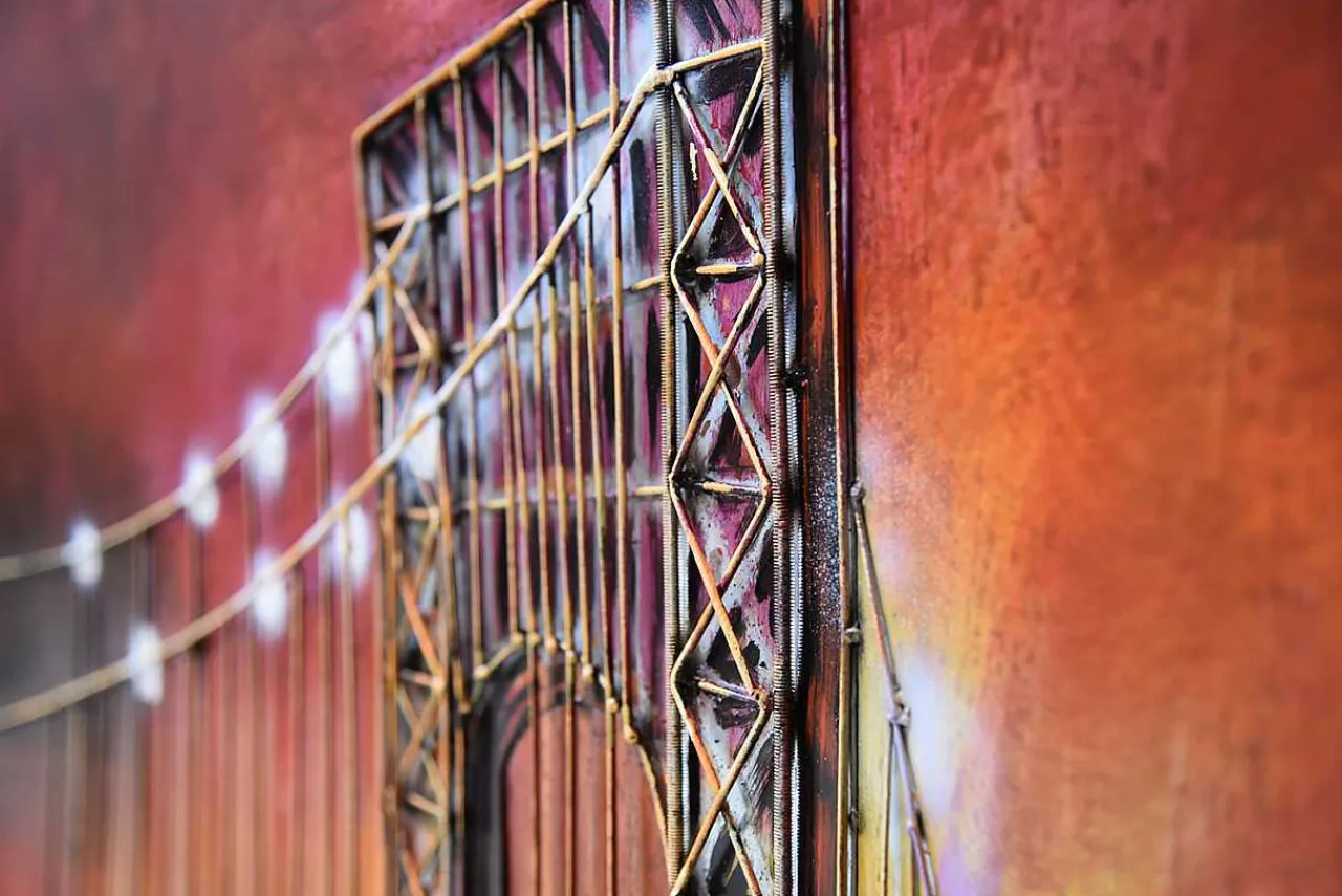 mutoni pleasure 3D Metallbild Brucke Visionik 120X80> Mutoniart