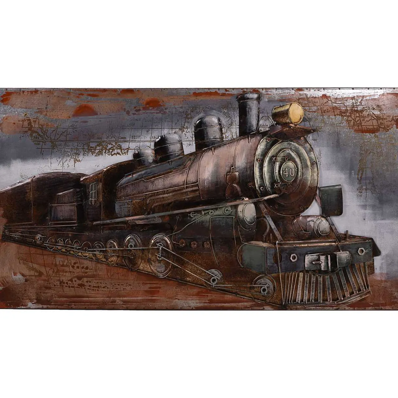 mutoni pleasure 3D Metallbild Dampflok Visionik 140X70> Mutoniart