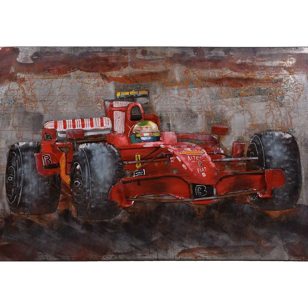 mutoni pleasure 3D Metallbild Rennwagen Visionik 120X80> Mutoniart