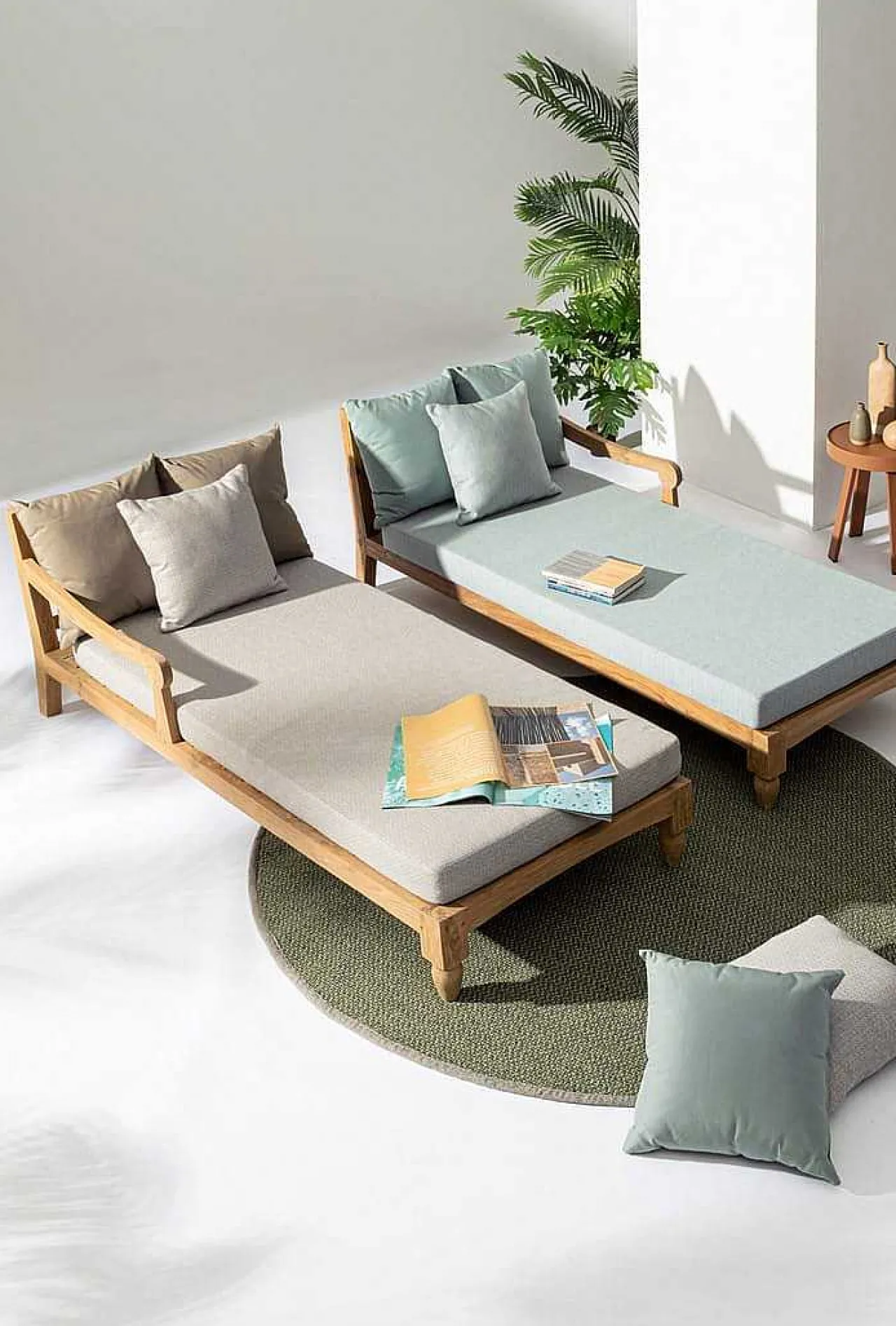 mutoni lifestyle Daybed Bali Aqua (2Er-Set)> Daybeds Und Sonneninseln