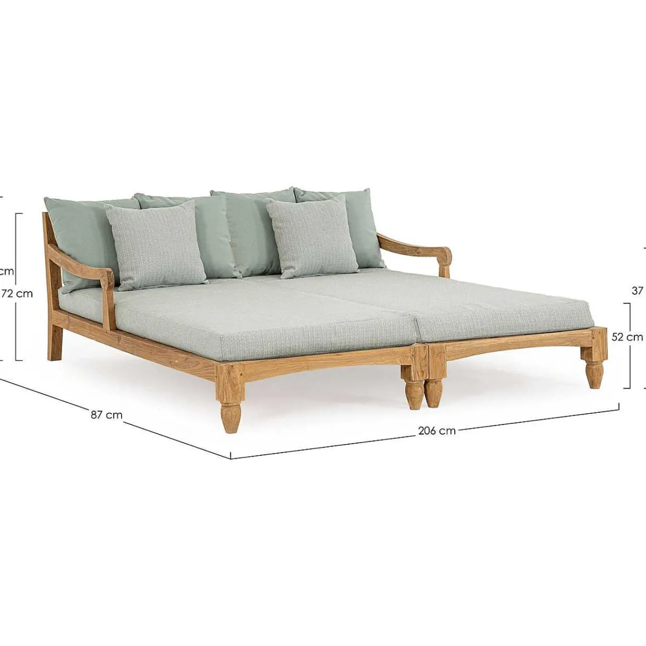 mutoni lifestyle Daybed Bali Aqua (2Er-Set)> Daybeds Und Sonneninseln
