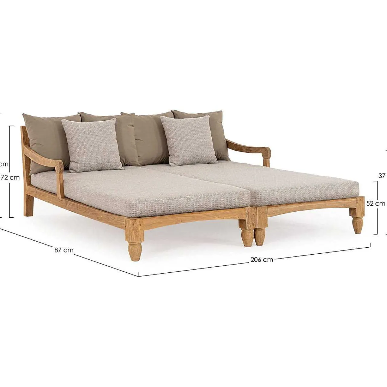 mutoni lifestyle Daybed Bali Natur (2Er-Set)> Daybeds Und Sonneninseln