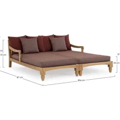 mutoni lifestyle Daybed Bali Wine (2Er-Set)> Daybeds Und Sonneninseln