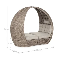 mutoni lifestyle Daybed Gartensofa Mit Kissen Samui (2Tlg)><noscript><img width=