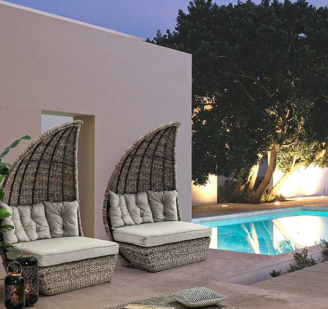 mutoni lifestyle Daybed Gartensofa Mit Kissen Samui (2Tlg)> Daybeds Und Sonneninseln