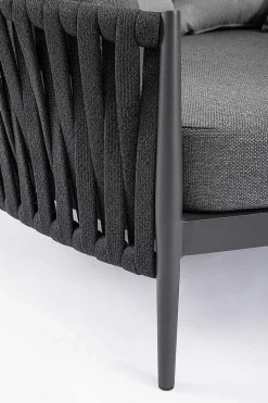 mutoni lifestyle Daybed Jacinta Mit Kissen Anthrazit 160X145><noscript><img width=
