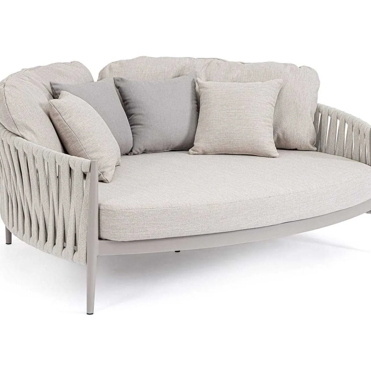 mutoni lifestyle Daybed Jacinta Mit Kissen Hellgrau 160X145> Daybeds Und Sonneninseln