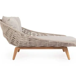 mutoni lifestyle Daybed Tamires Mit Kissen Teakholz Beige 136X161><noscript><img width=