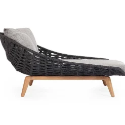 mutoni lifestyle Daybed Tamires Teakholz Anthrazit 136X161> Daybeds Und Sonneninseln