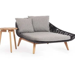 mutoni lifestyle Daybed Tamires Teakholz Anthrazit 136X161> Daybeds Und Sonneninseln
